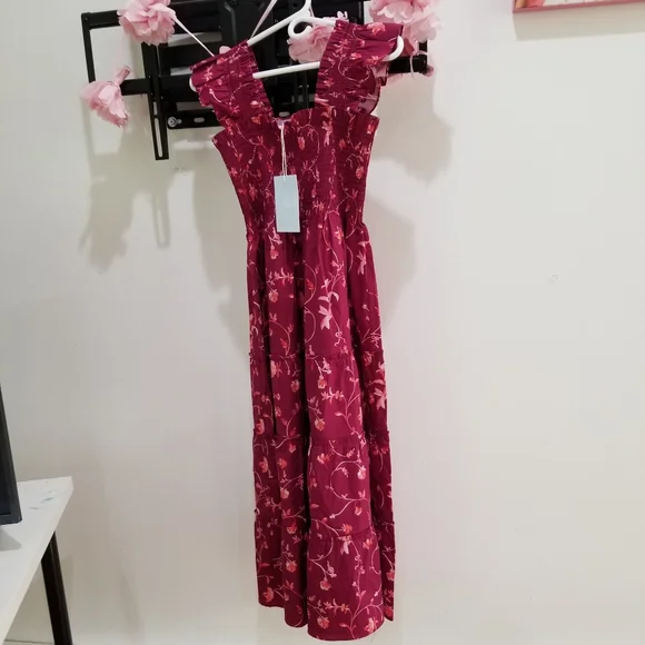 The Ellie Nap Dress Burgundy XS - Picture 5 of 8